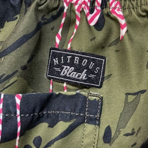 Nitrous Black Camo Swim Trunk Small - Picture 7 of 11